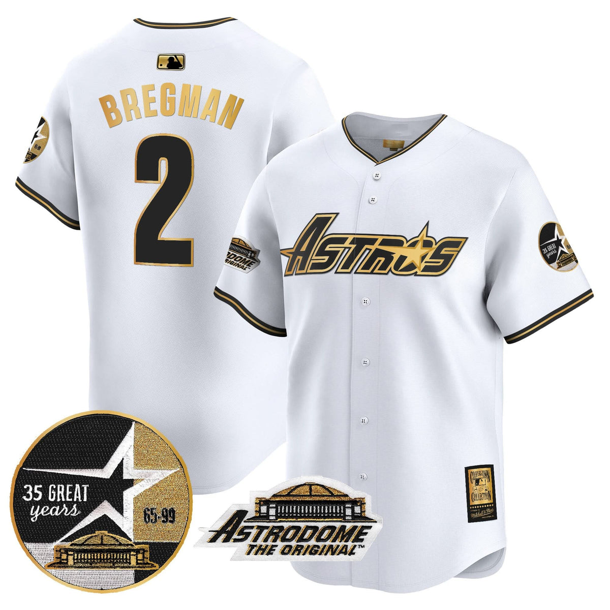 HA 1999 Throwback 35th & Astrodome Patch Vapor Premier Limited Jersey V3 - Stitched