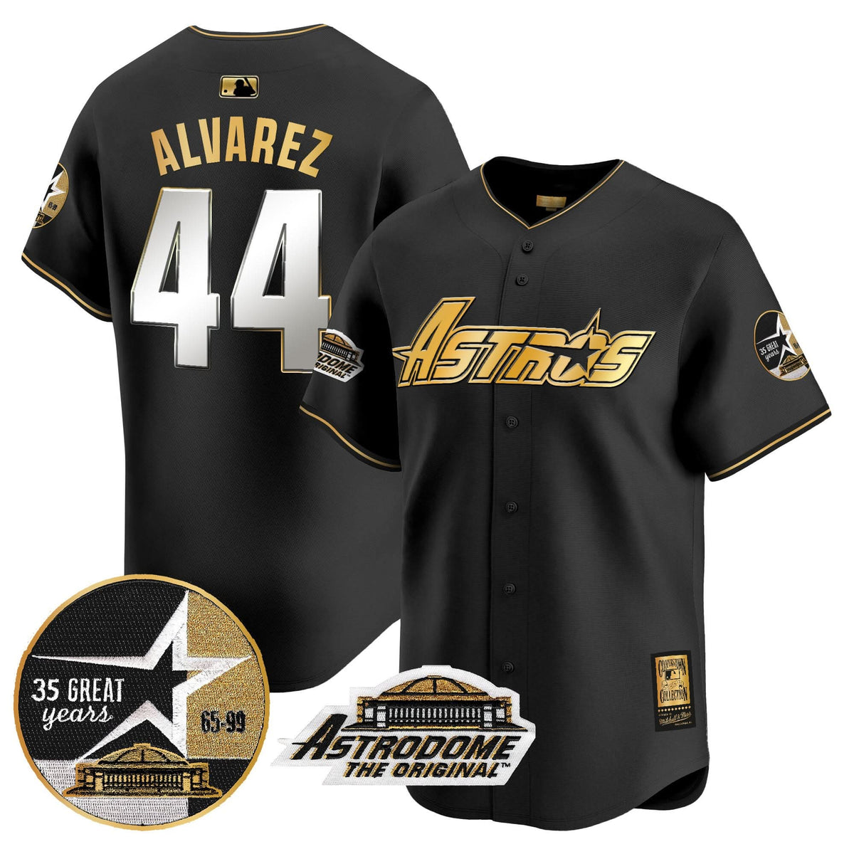 HA 1999 Throwback 35th & Astrodome Patch Vapor Premier Limited Jersey V3 - Stitched