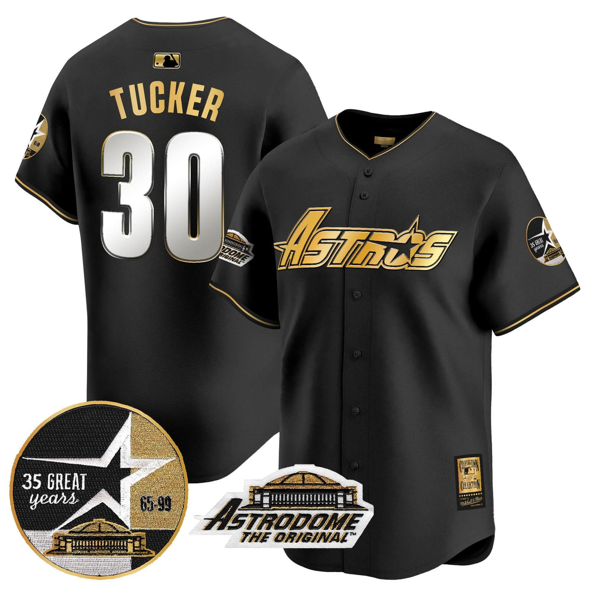 HA 1999 Throwback 35th & Astrodome Patch Vapor Premier Limited Jersey V3 - Stitched