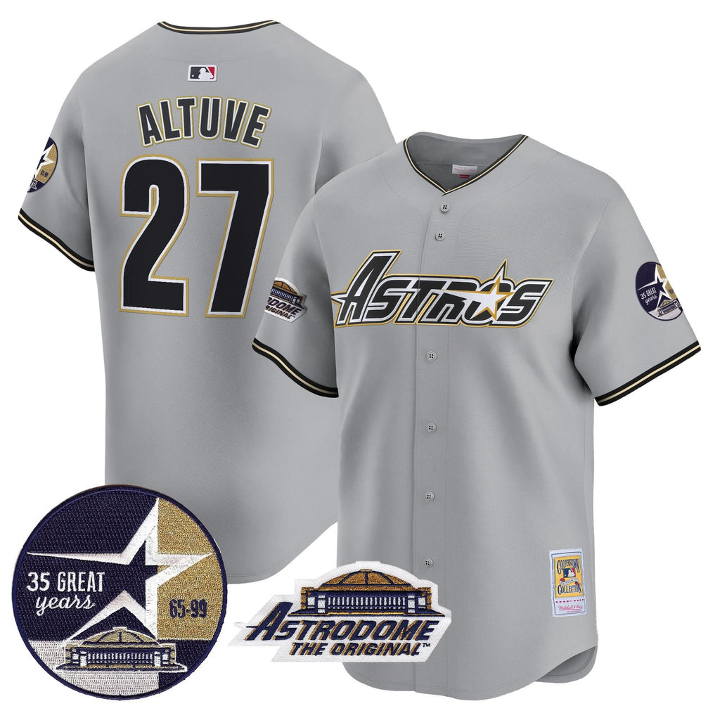 HA 1999 Throwback 35th & Astrodome Patch Vapor Premier Limited Jersey V3 - Stitched