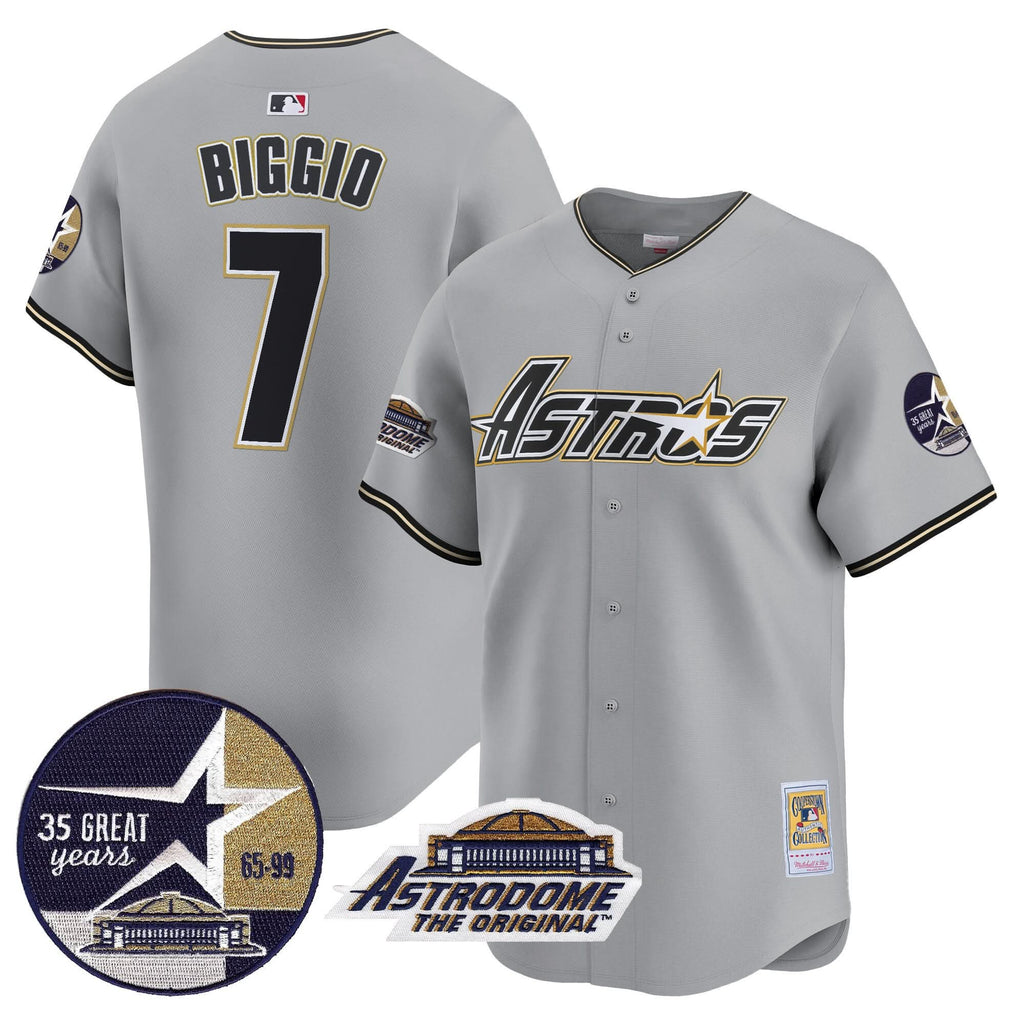HA 1999 Throwback 35th & Astrodome Patch Vapor Premier Limited Jersey V3 - Stitched