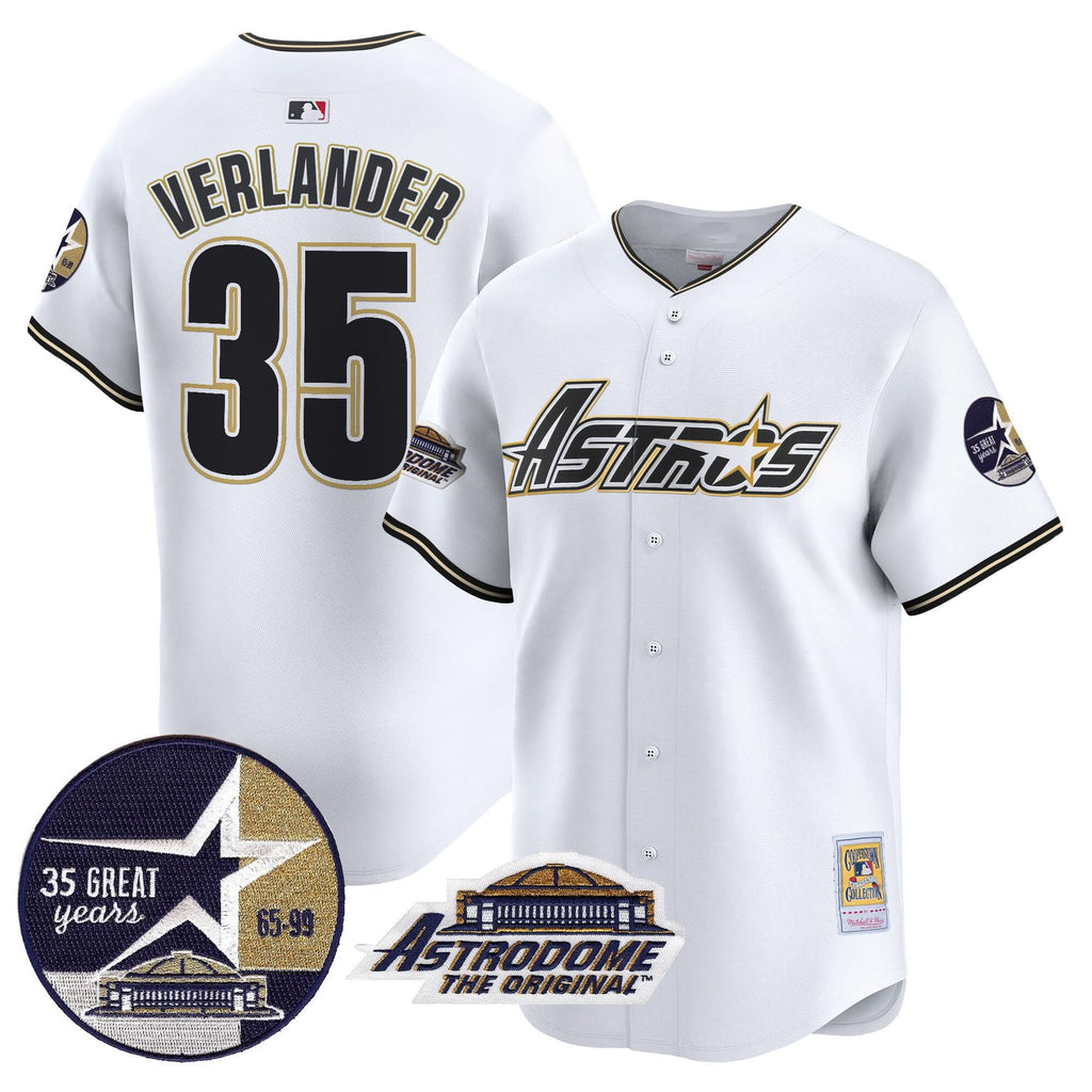 HA 1999 Throwback 35th & Astrodome Patch Vapor Premier Limited Jersey V3 - Stitched