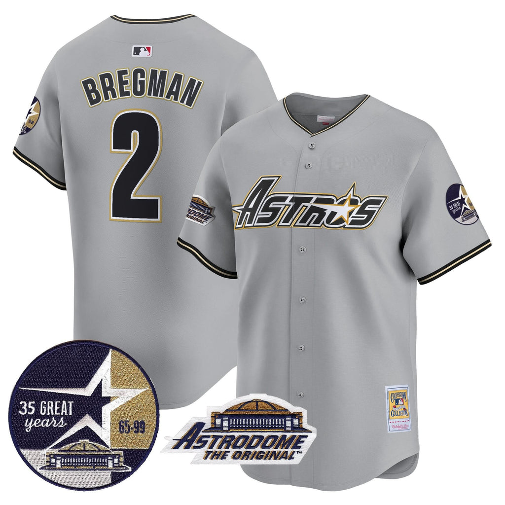 HA 1999 Throwback 35th & Astrodome Patch Vapor Premier Limited Jersey V3 - Stitched