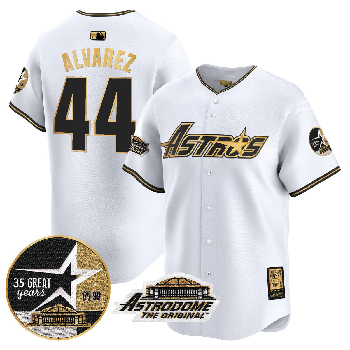 HA 1999 Throwback 35th & Astrodome Patch Vapor Premier Limited Jersey V3 - Stitched