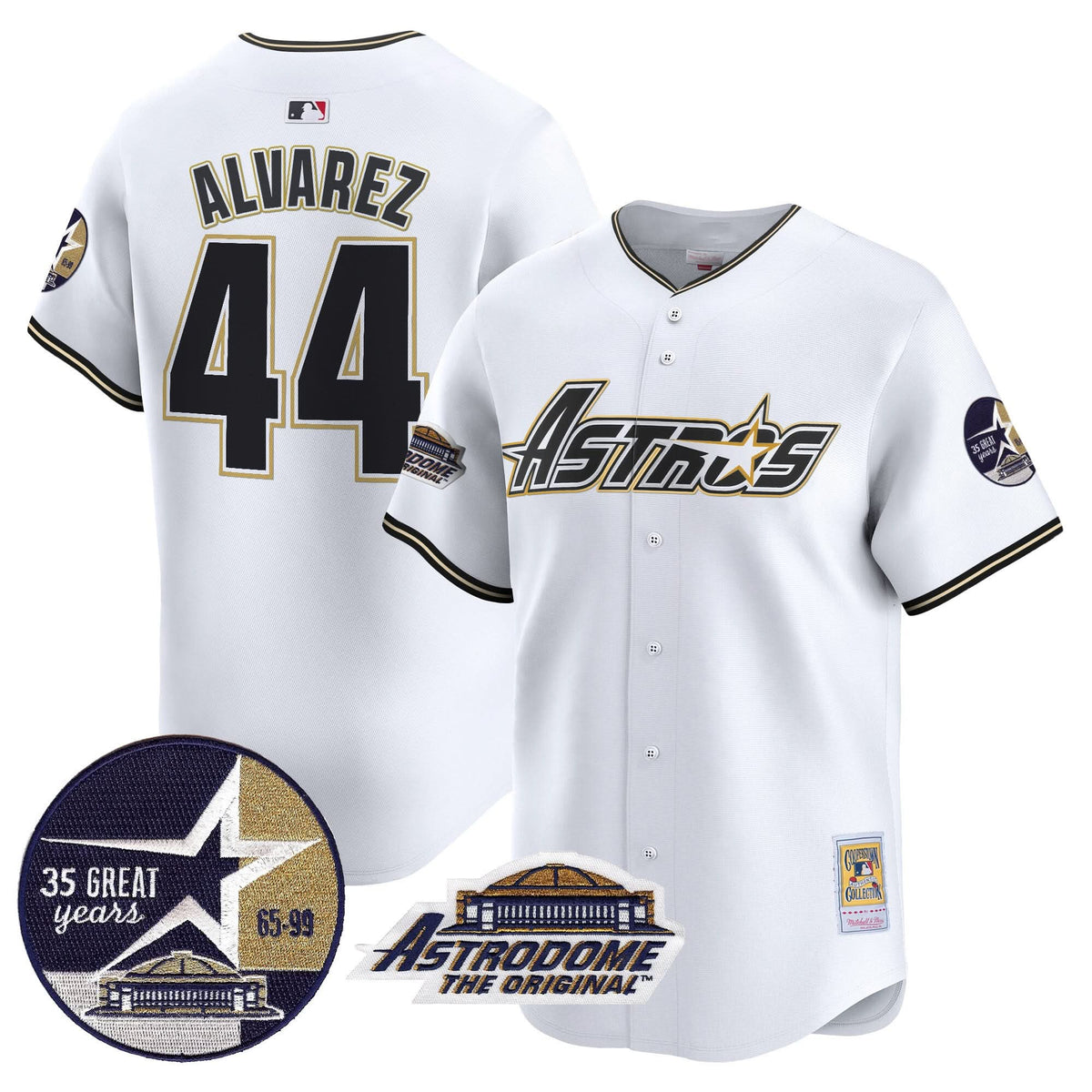 HA 1999 Throwback 35th & Astrodome Patch Vapor Premier Limited Jersey V3 - Stitched