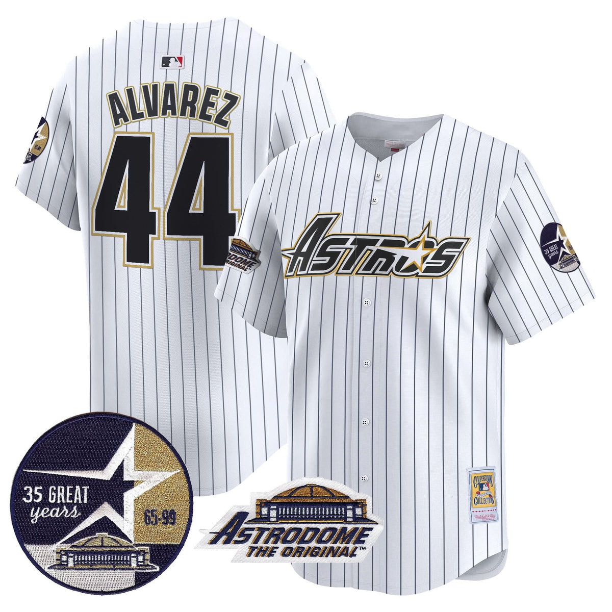 HA 1999 Throwback 35th & Astrodome Patch Vapor Premier Limited Jersey V3 - Stitched
