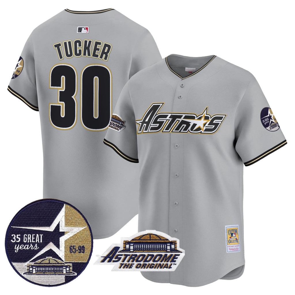 HA 1999 Throwback 35th & Astrodome Patch Vapor Premier Limited Jersey V3 - Stitched