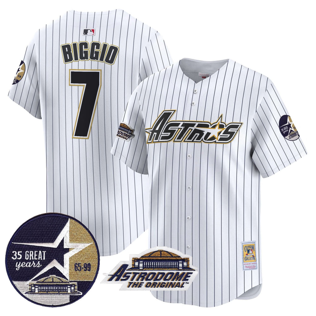 HA 1999 Throwback 35th & Astrodome Patch Vapor Premier Limited Jersey V3 - Stitched