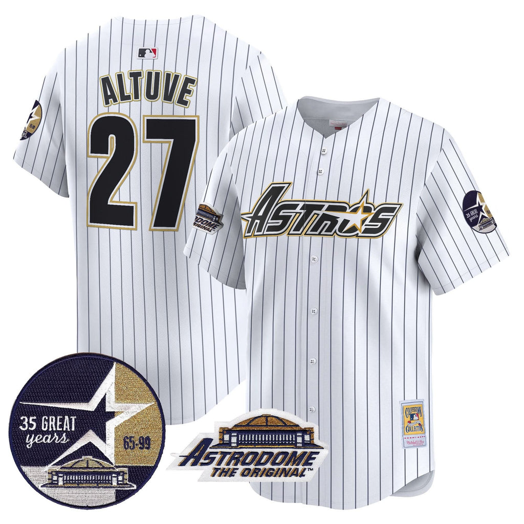 HA 1999 Throwback 35th & Astrodome Patch Vapor Premier Limited Jersey V3 - Stitched