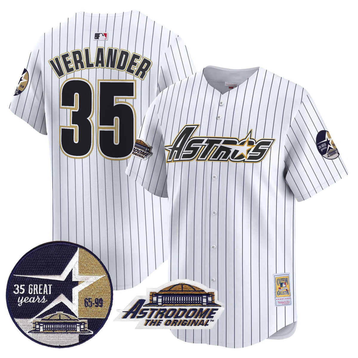 HA 1999 Throwback 35th & Astrodome Patch Vapor Premier Limited Jersey V3 - Stitched