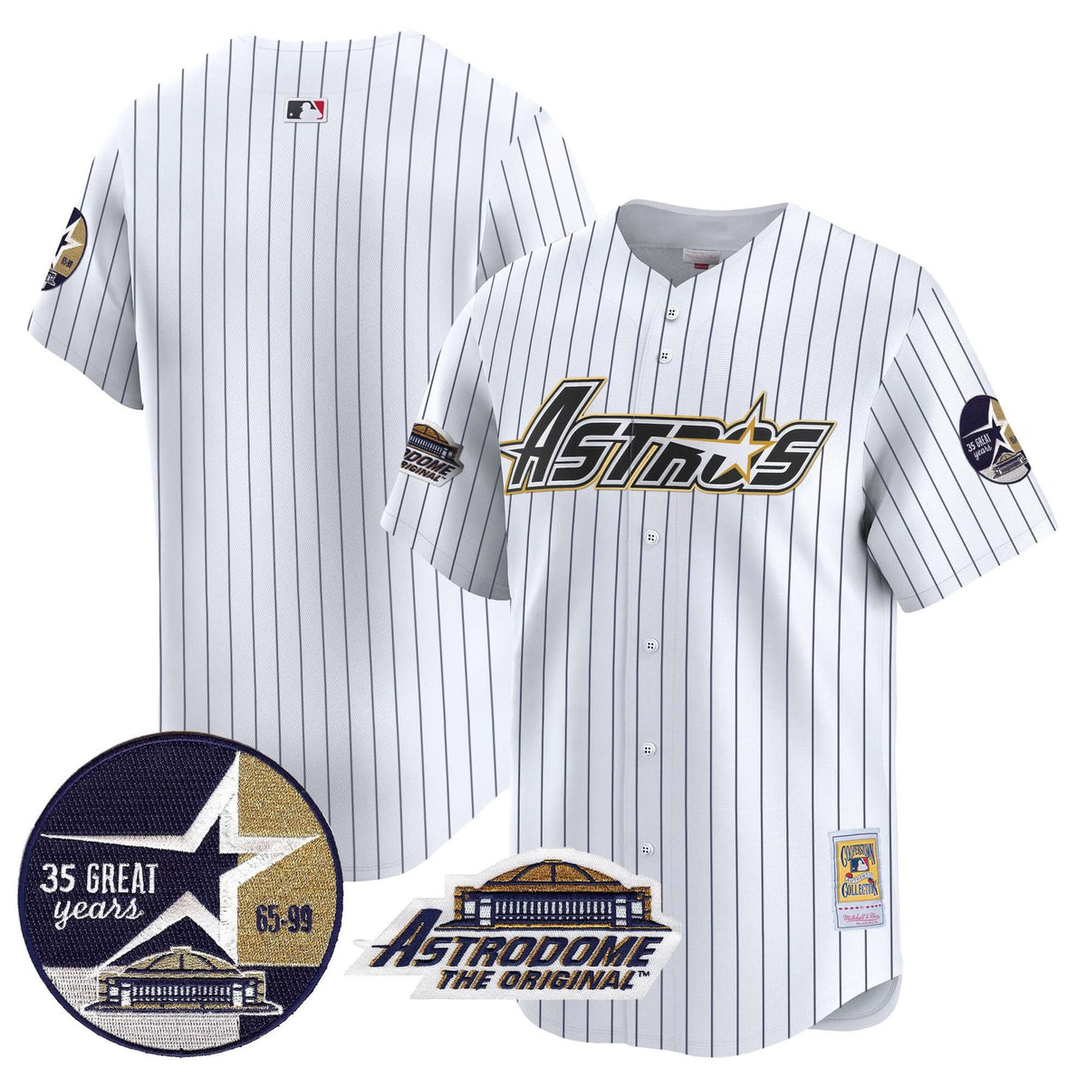 HA 1999 Throwback 35th & Astrodome Patch Vapor Premier Limited Jersey V3 - Stitched