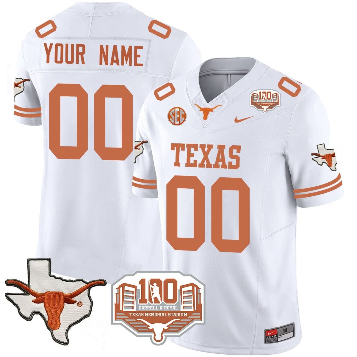 Custom TL 2024 Vapor Jersey - 100 years of Darrell K Royal