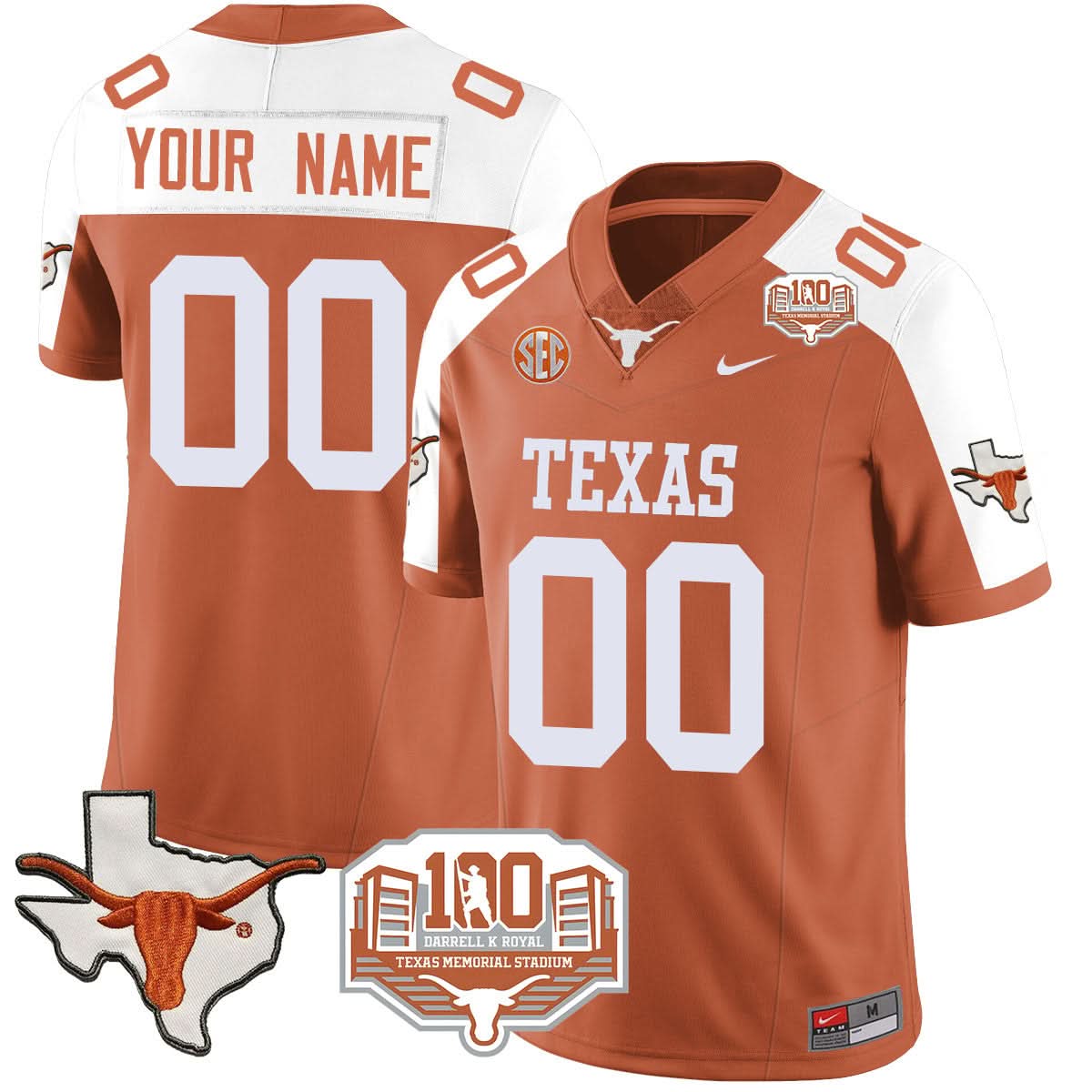 Custom TL 2024 Vapor Jersey - 100 years of Darrell K Royal