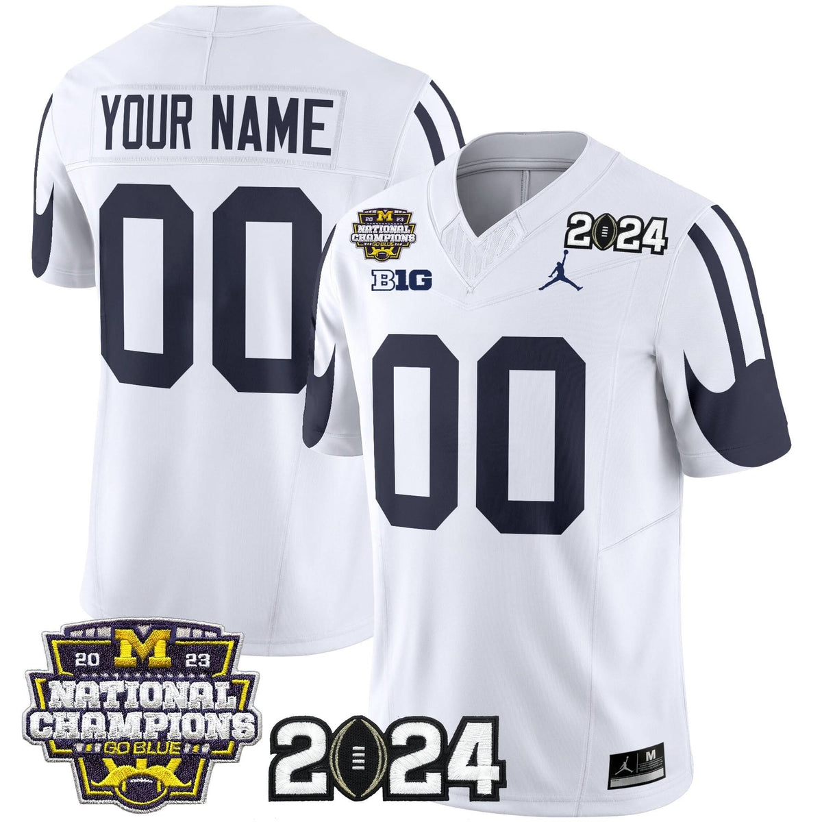 MW 2024 CFP & National Champions Patch Vapor Limited Custom Jersey