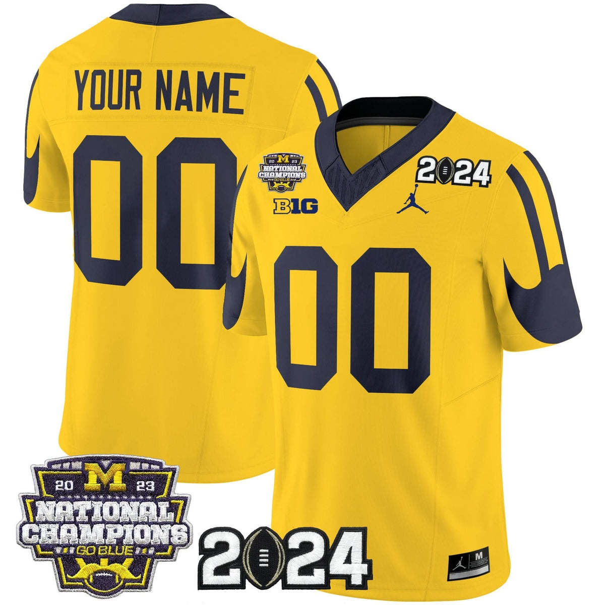 MW 2024 CFP & National Champions Patch Vapor Limited Custom Jersey