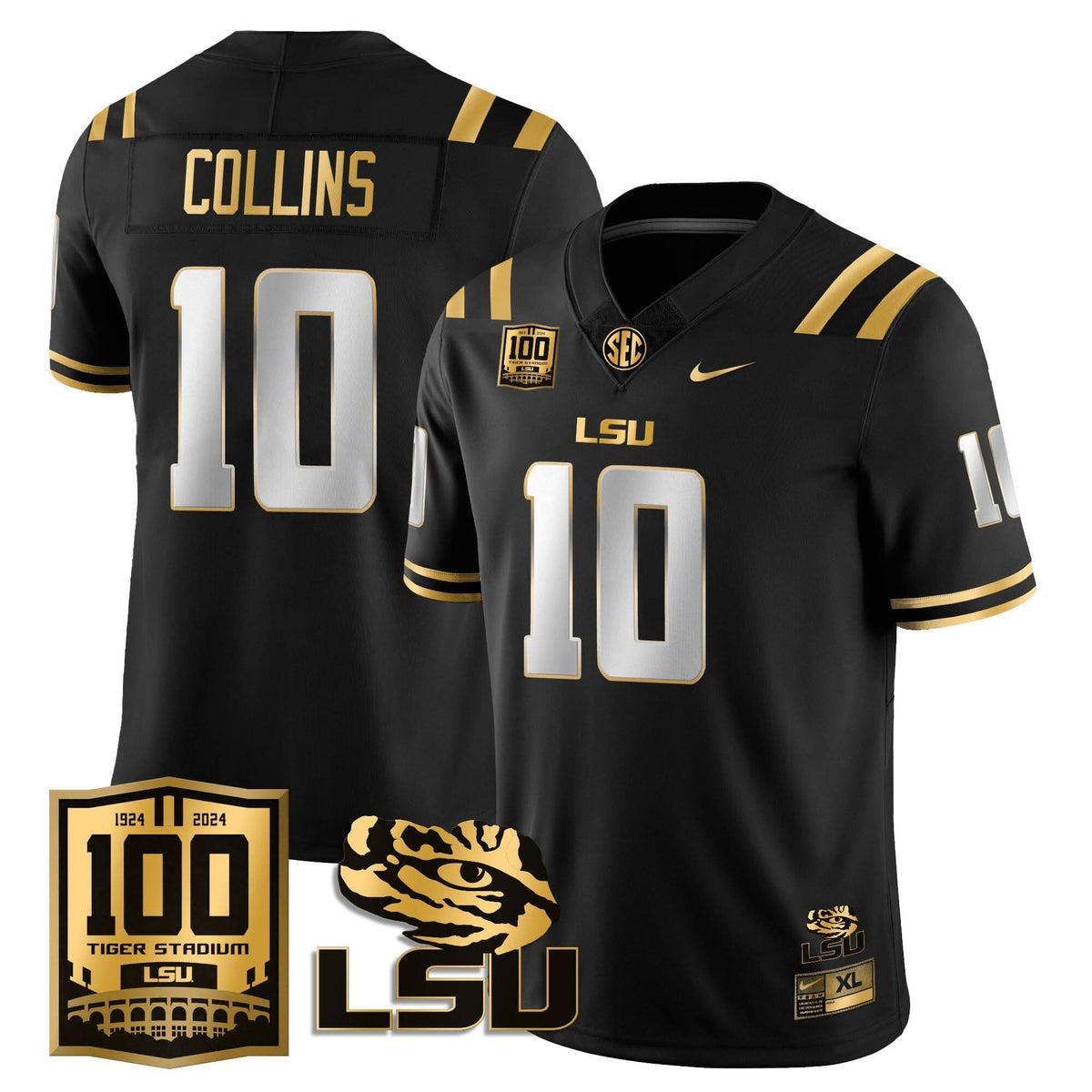 LSU Football 2024 Vapor Jersey - 100th Tigers Stadium