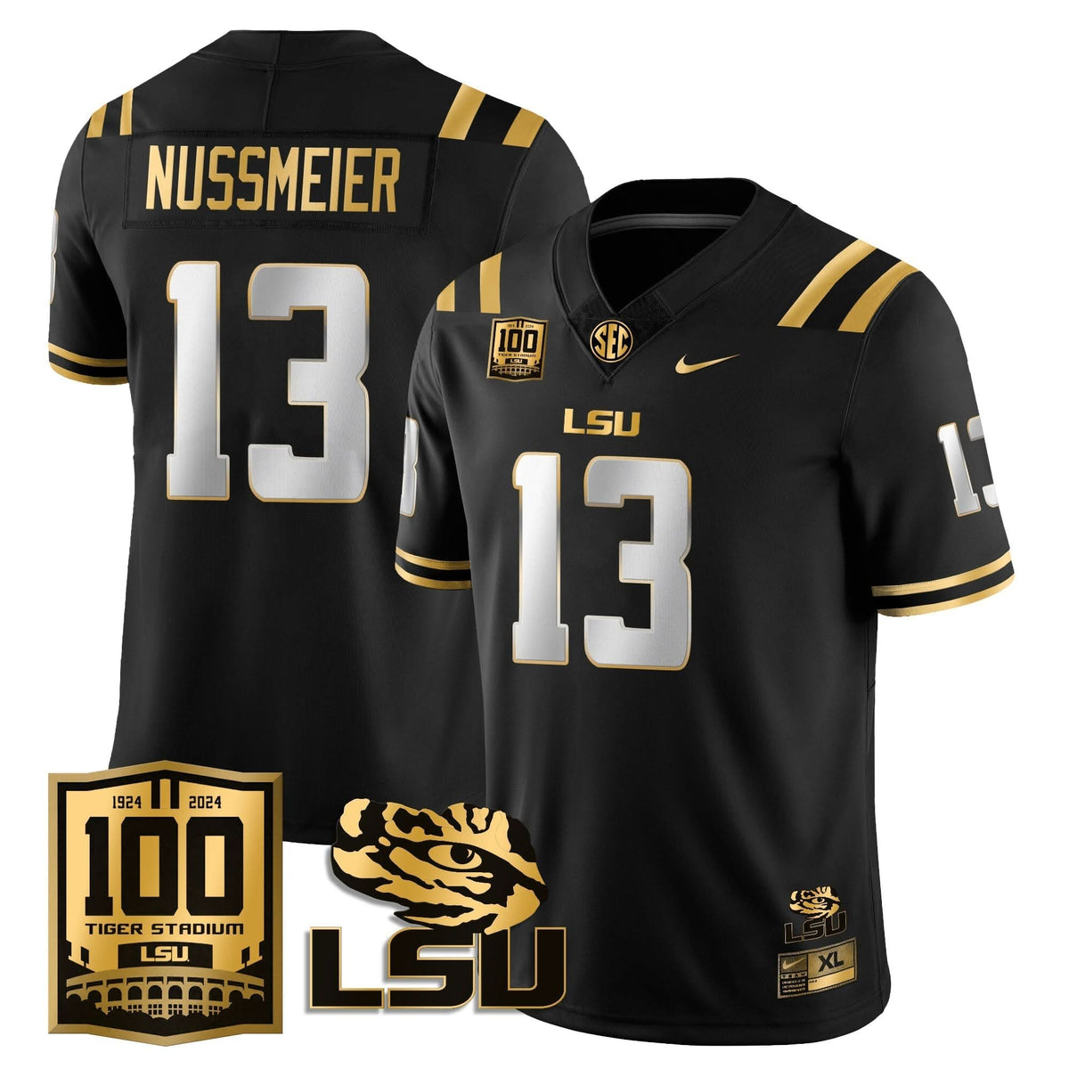 LSU Football 2024 Vapor Jersey - 100th Tigers Stadium