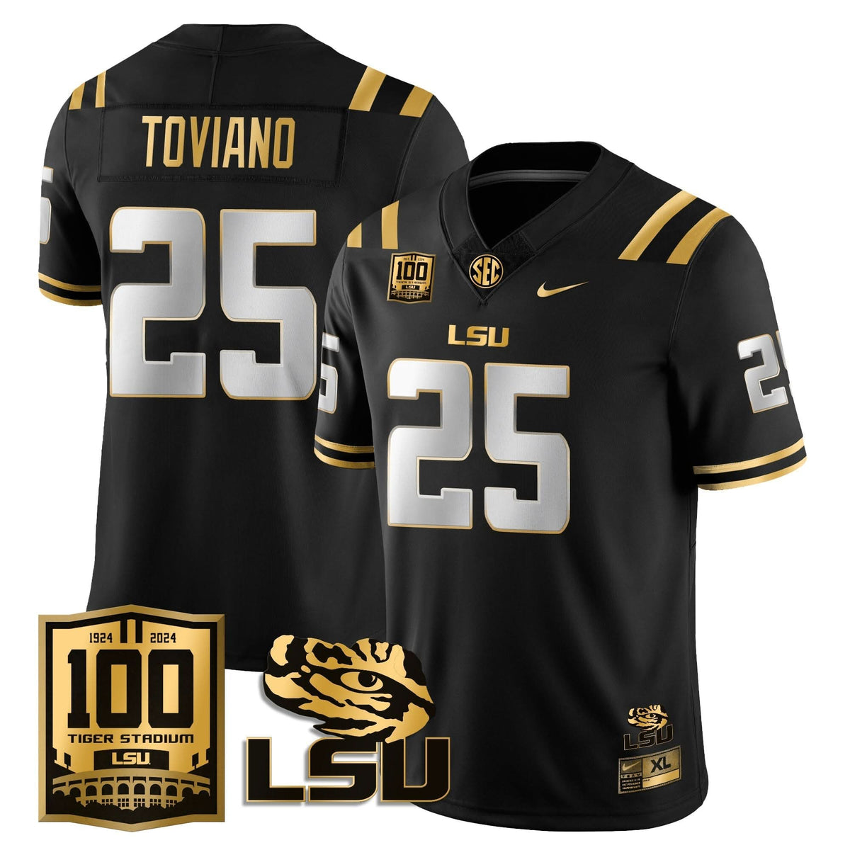 LSU Football 2024 Vapor Jersey - 100th Tigers Stadium
