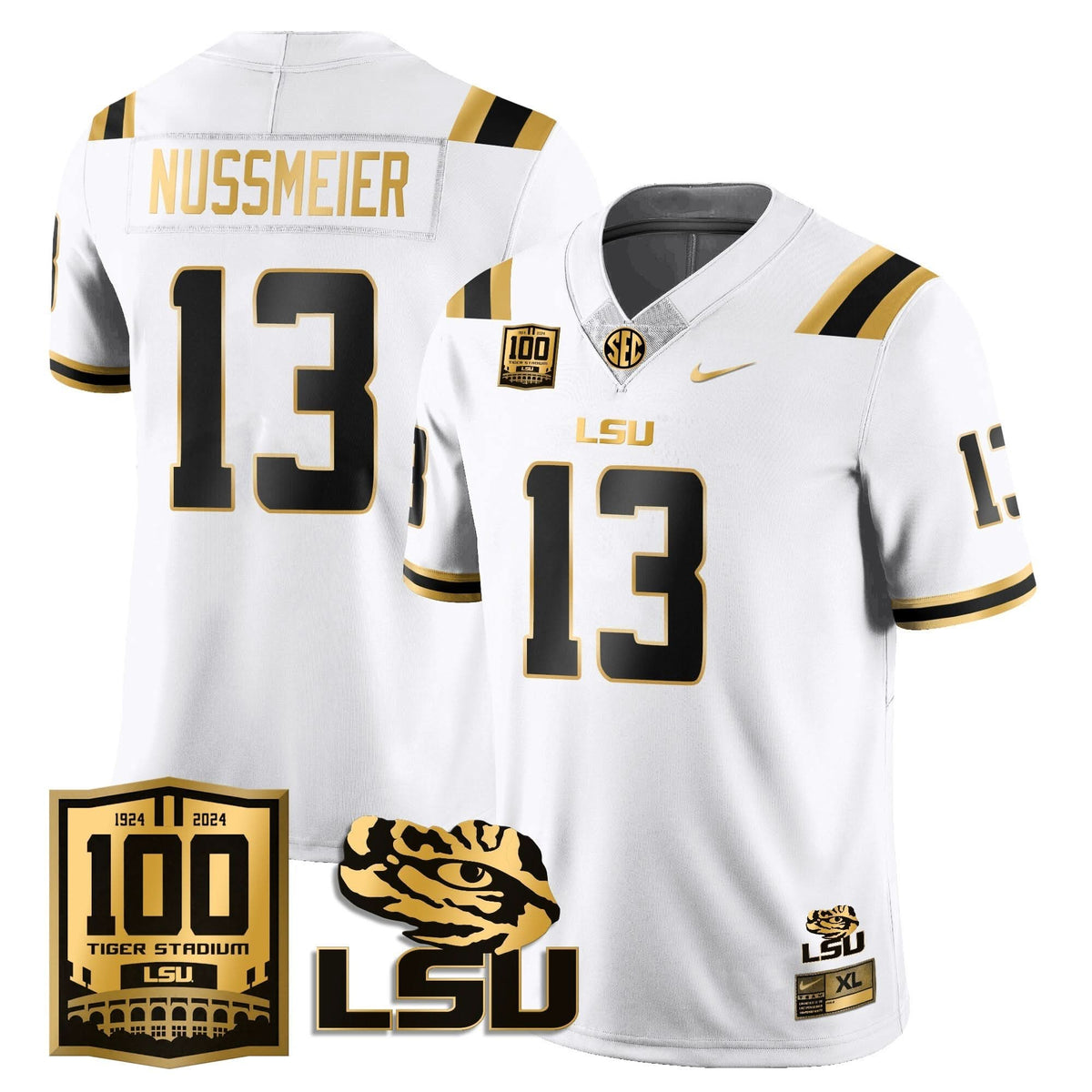 LSU Football 2024 Vapor Jersey - 100th Tigers Stadium