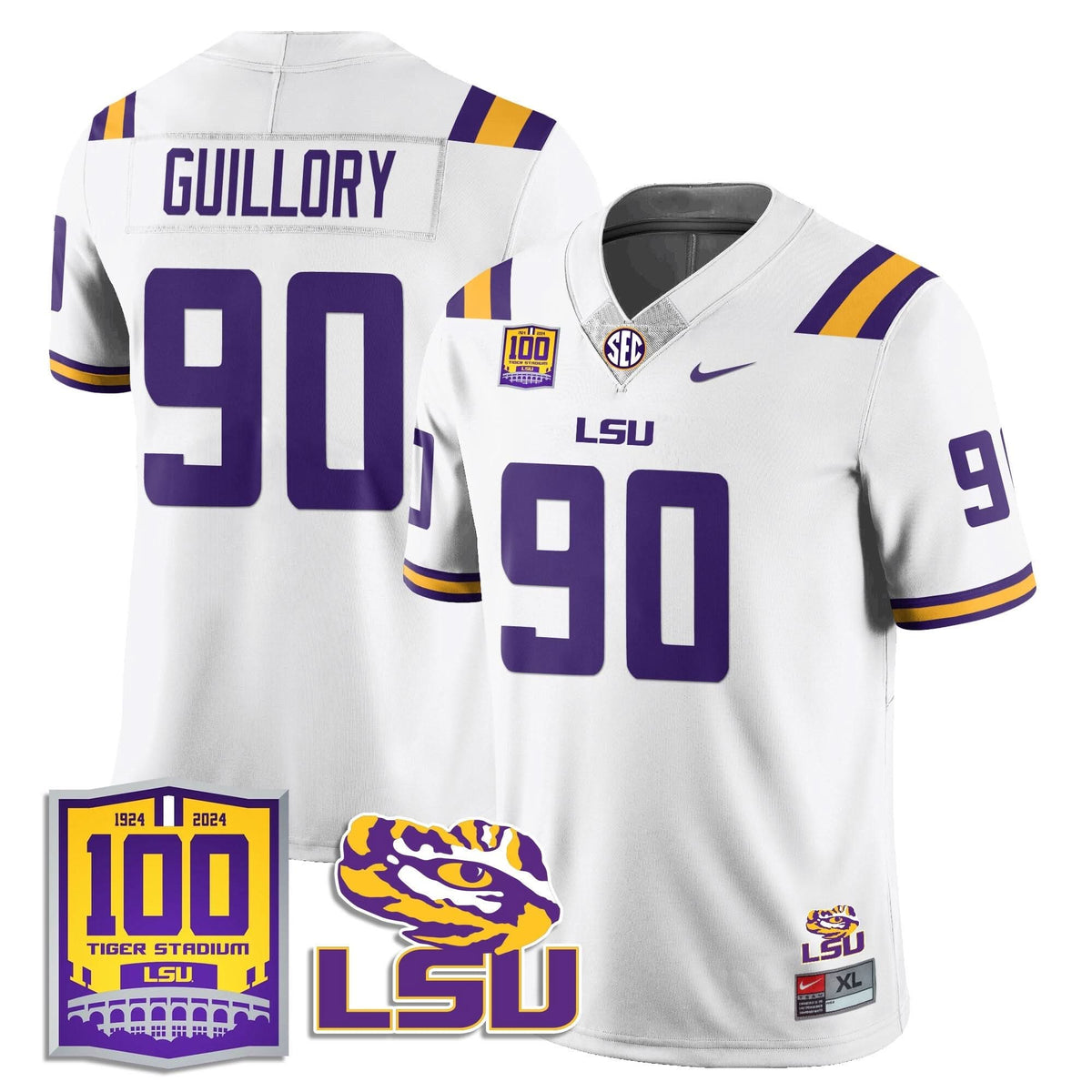 LSU Football 2024 Vapor Jersey - 100th Tigers Stadium