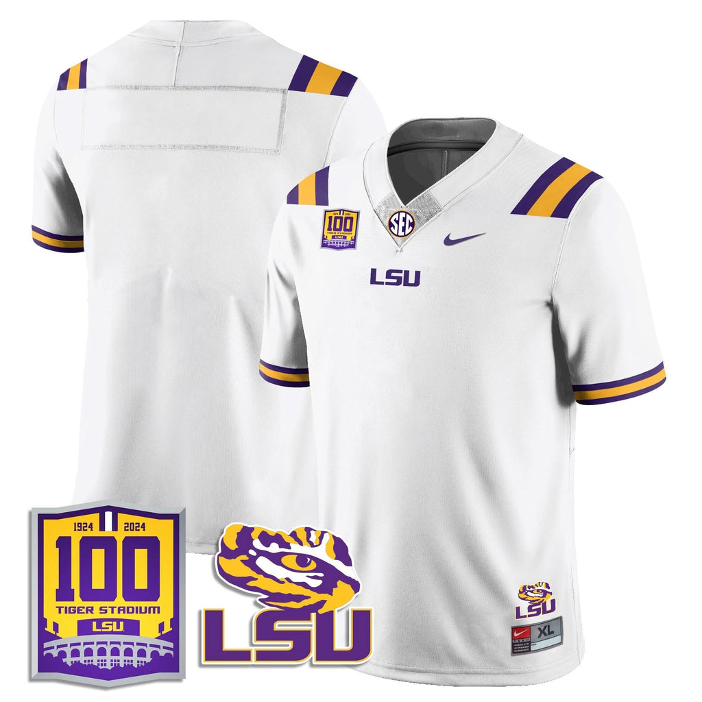 LSU Football 2024 Vapor Jersey - 100th Tigers Stadium