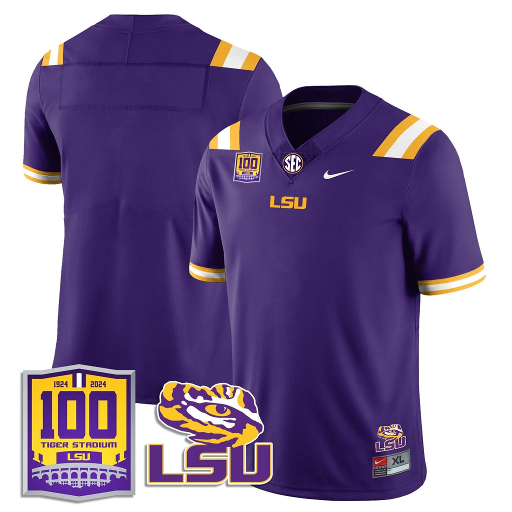 LSU Football 2024 Vapor Jersey - 100th Tigers Stadium