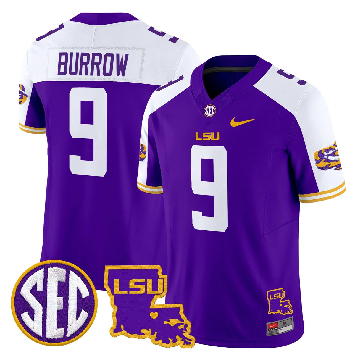 LSU 2025 Louisiana Patch Vapor Limited Jersey