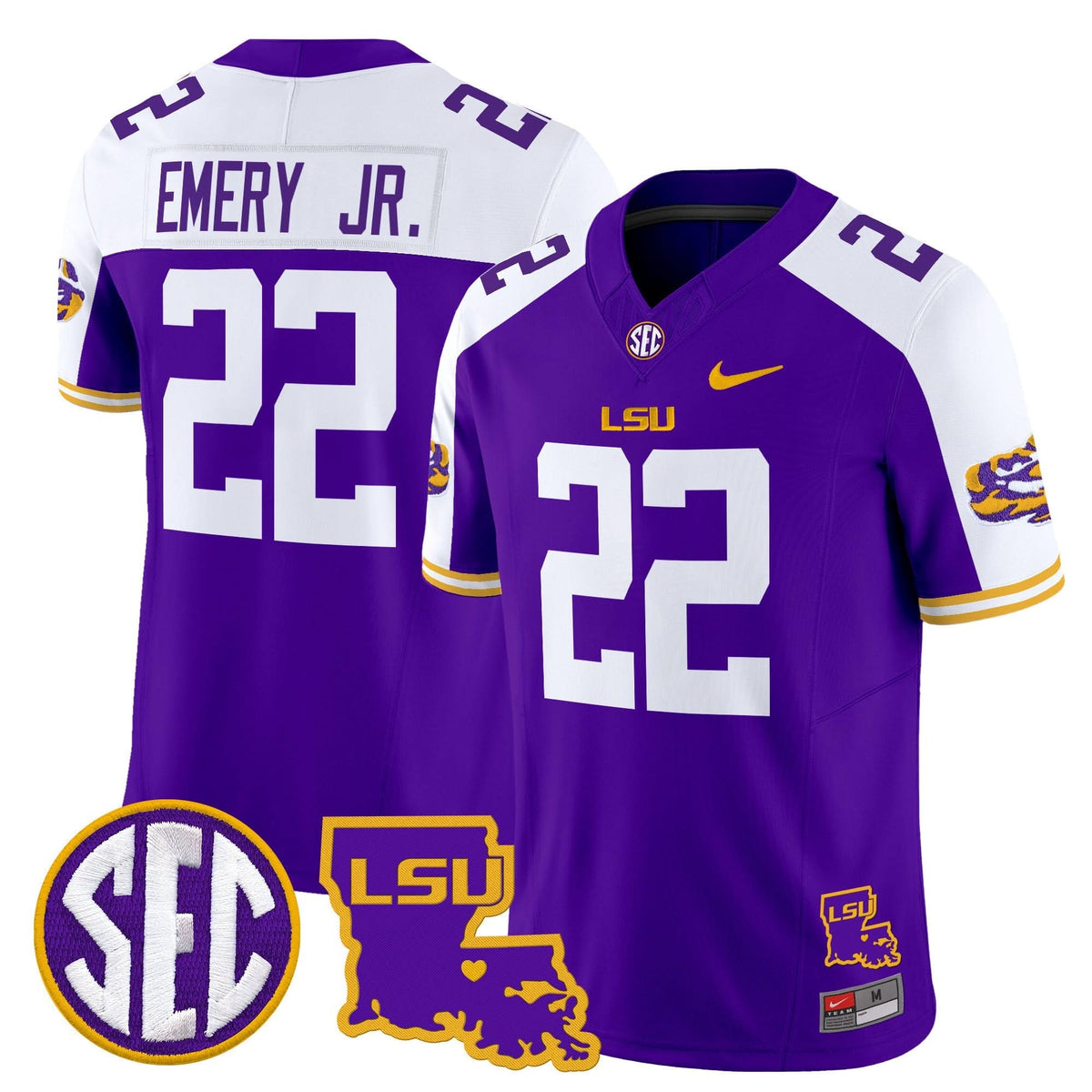 LSU 2025 Louisiana Patch Vapor Limited Jersey