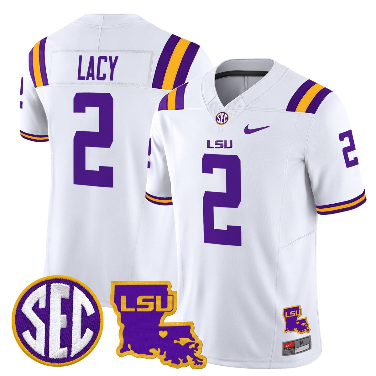 LSU 2025 Louisiana Patch Vapor Limited Jersey