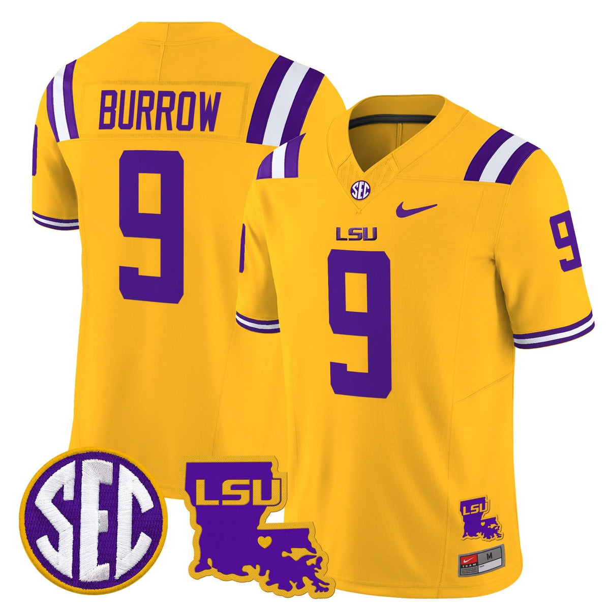 LSU 2025 Louisiana Patch Vapor Limited Jersey