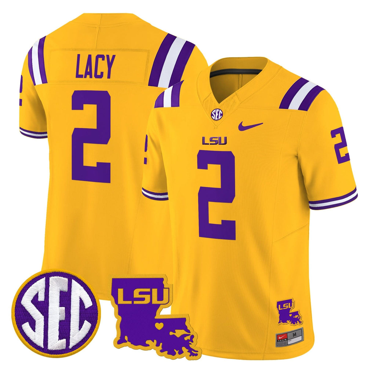LSU 2025 Louisiana Patch Vapor Limited Jersey