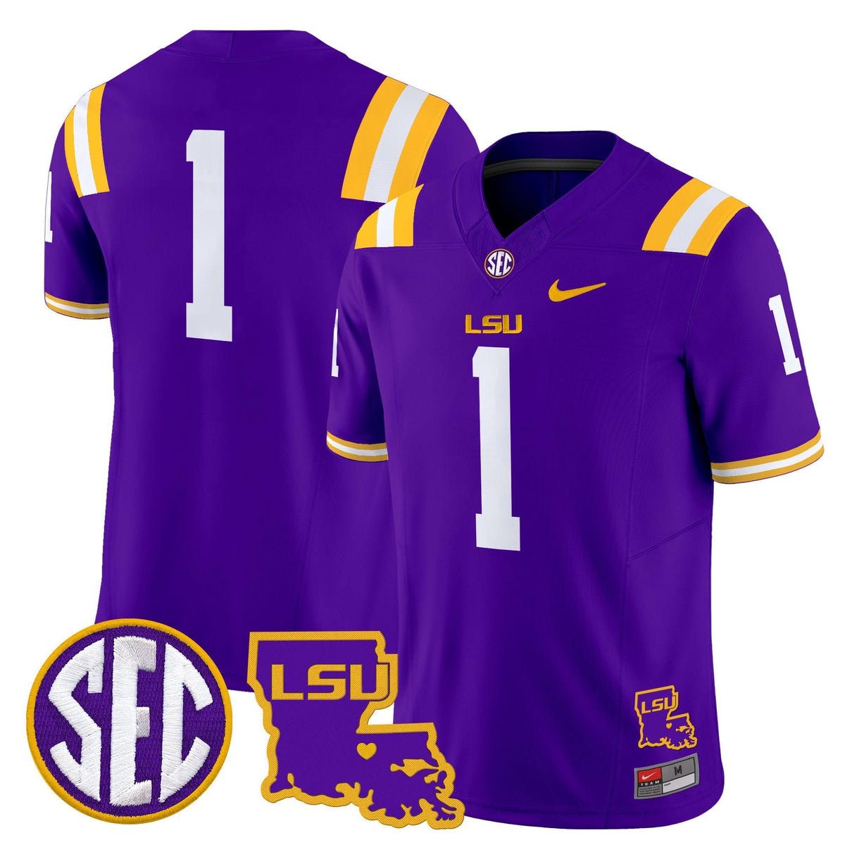 LSU 2025 Louisiana Patch Vapor Limited Jersey