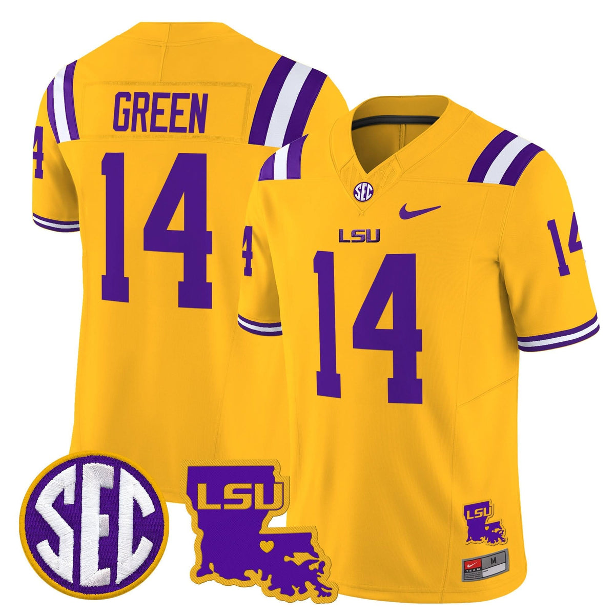 LSU 2025 Louisiana Patch Vapor Limited Jersey