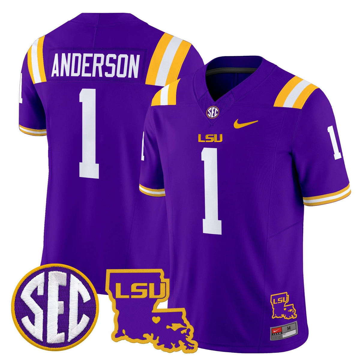 LSU 2025 Louisiana Patch Vapor Limited Jersey