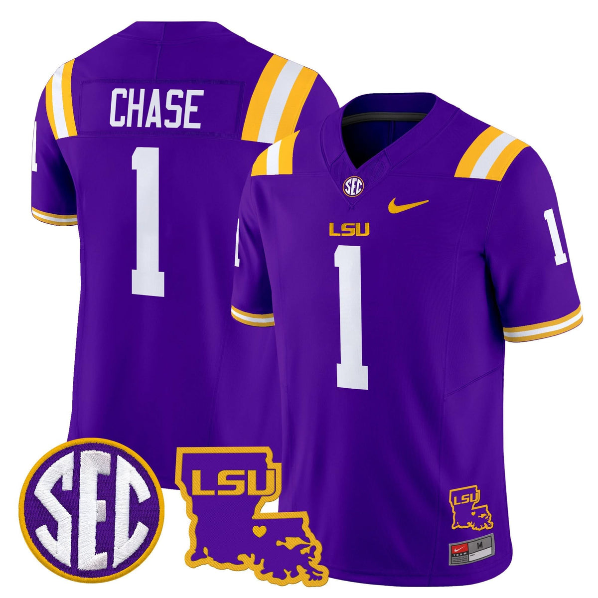 LSU 2025 Louisiana Patch Vapor Limited Jersey