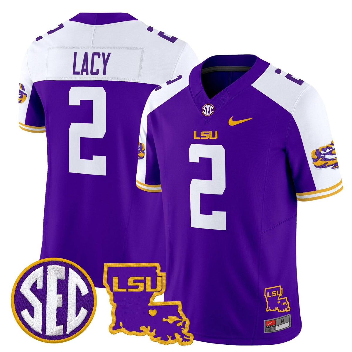 LSU 2025 Louisiana Patch Vapor Limited Jersey