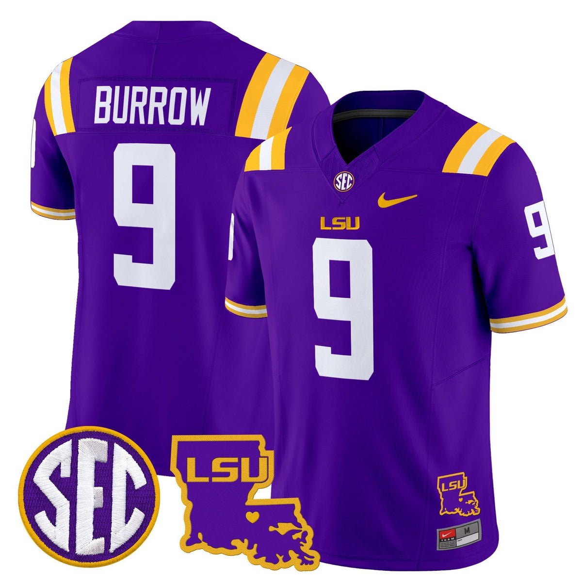LSU 2025 Louisiana Patch Vapor Limited Jersey