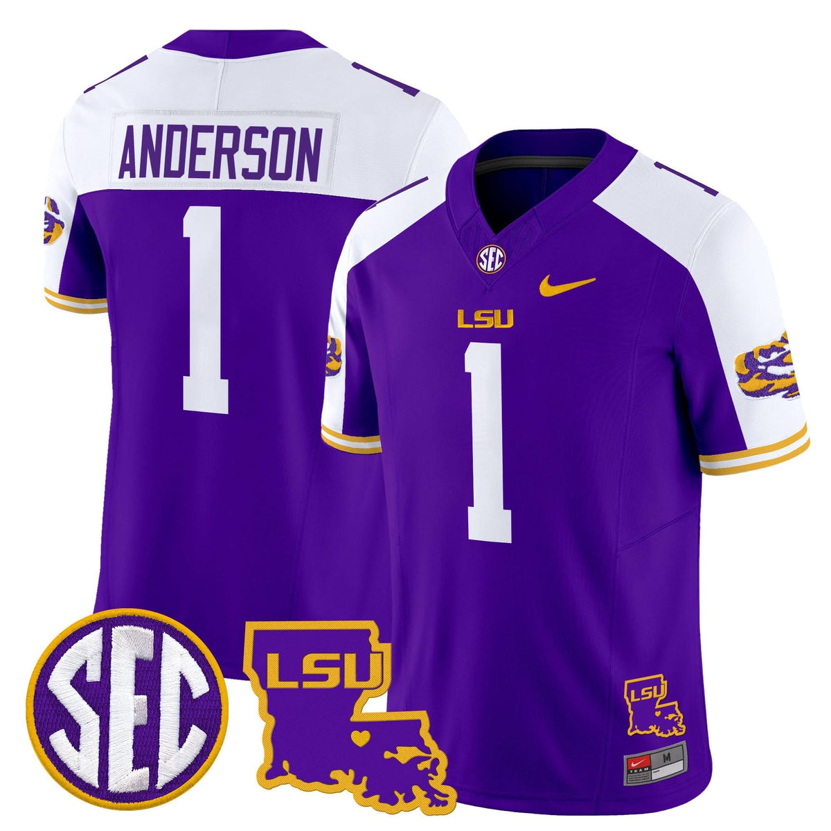 LSU 2025 Louisiana Patch Vapor Limited Jersey