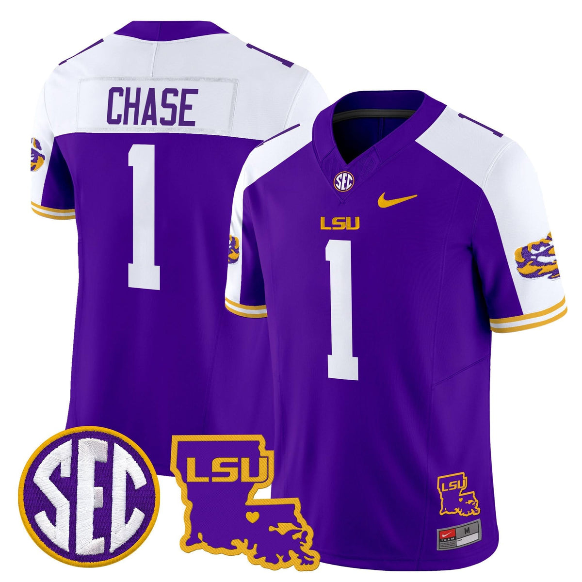 LSU 2025 Louisiana Patch Vapor Limited Jersey