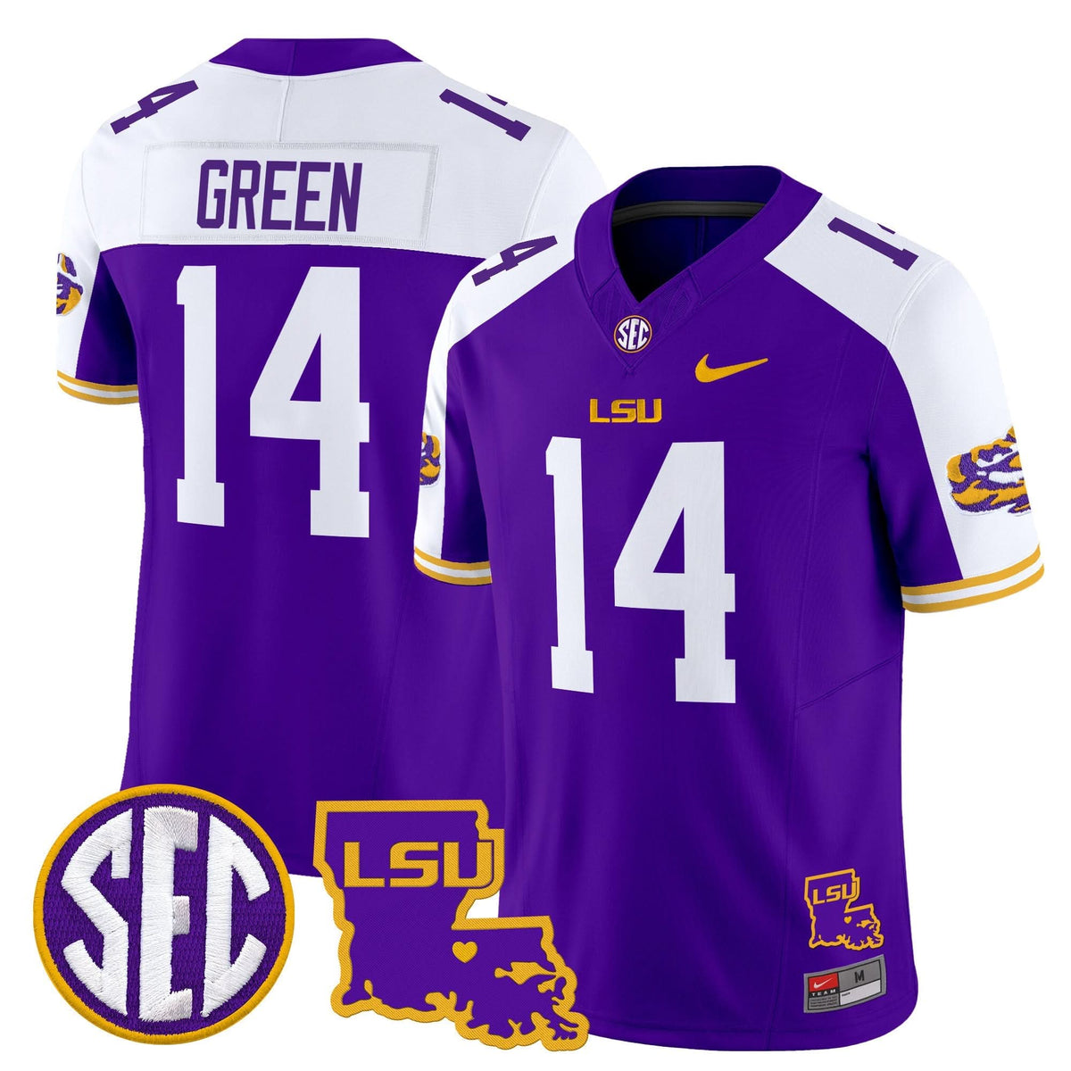 LSU 2025 Louisiana Patch Vapor Limited Jersey