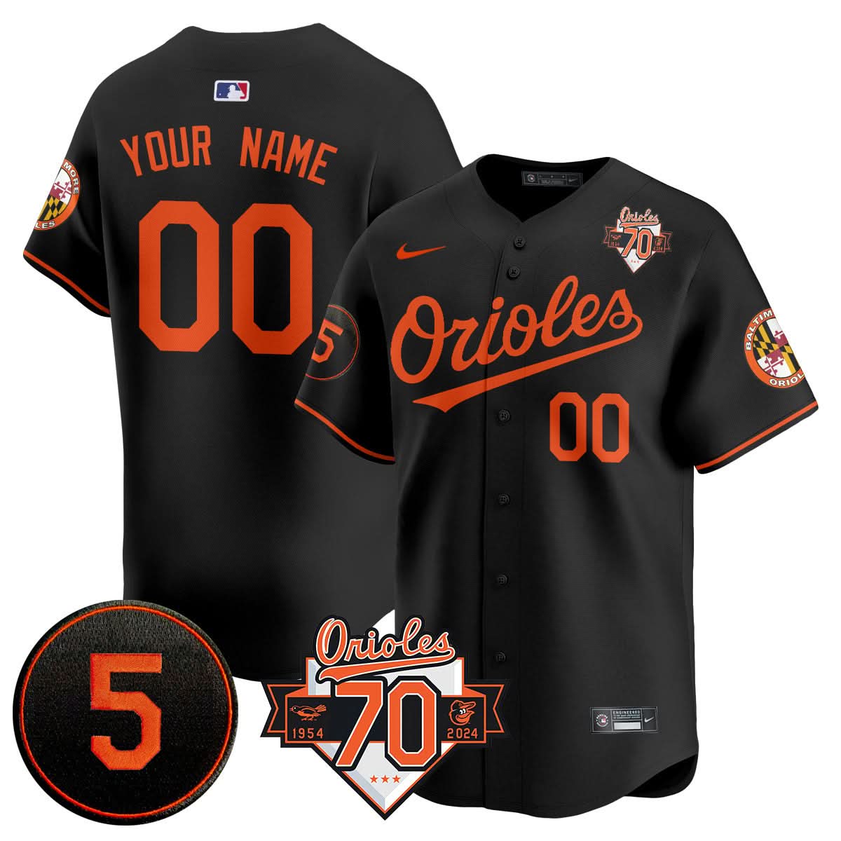 Custom BO 1954-2024 - The BO Jersey - Stitched