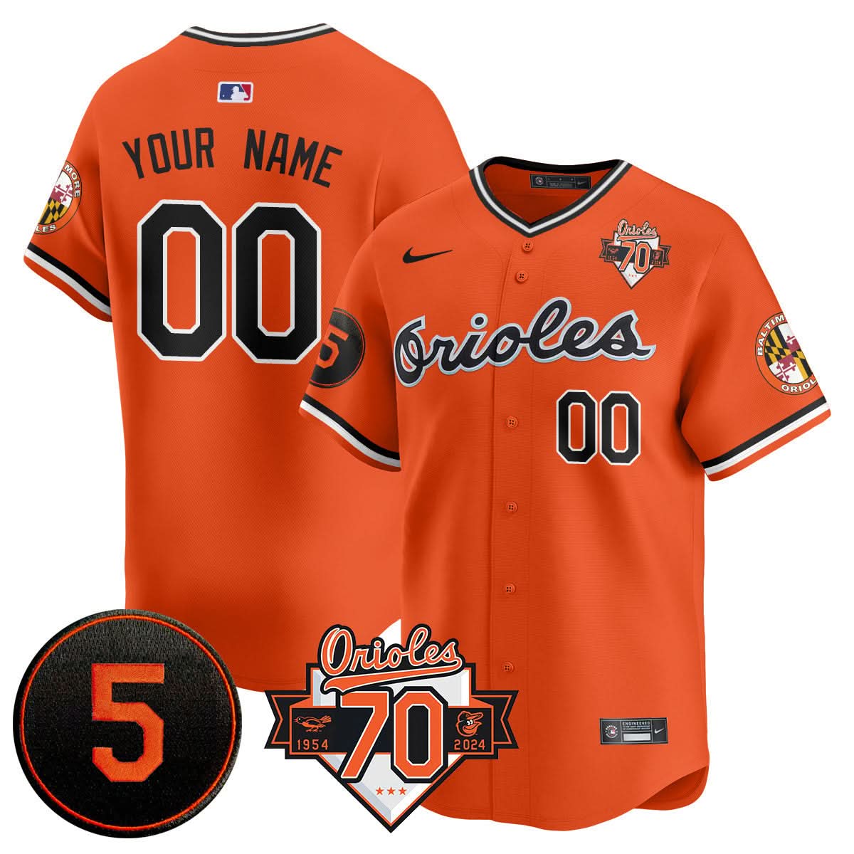 Custom BO 1954-2024 - The BO Jersey - Stitched