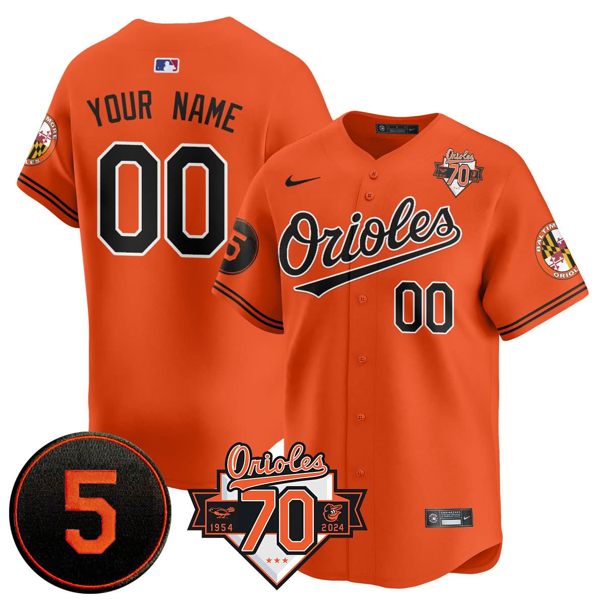 Custom BO 1954-2024 - The BO Jersey - Stitched