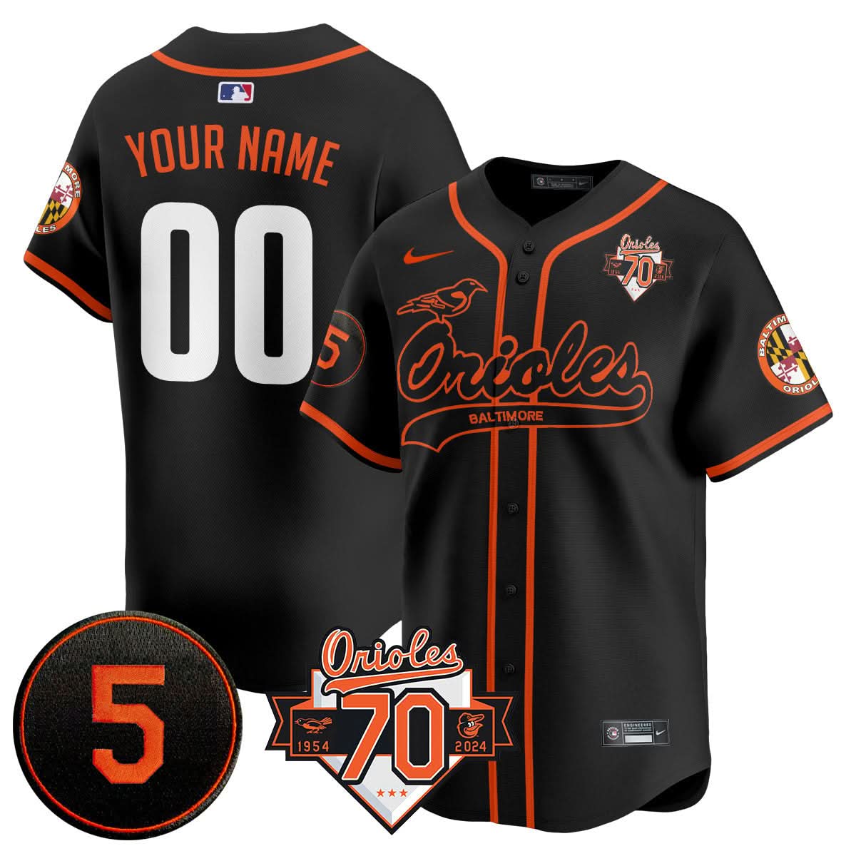 Custom BO 1954-2024 - The BO Jersey - Stitched