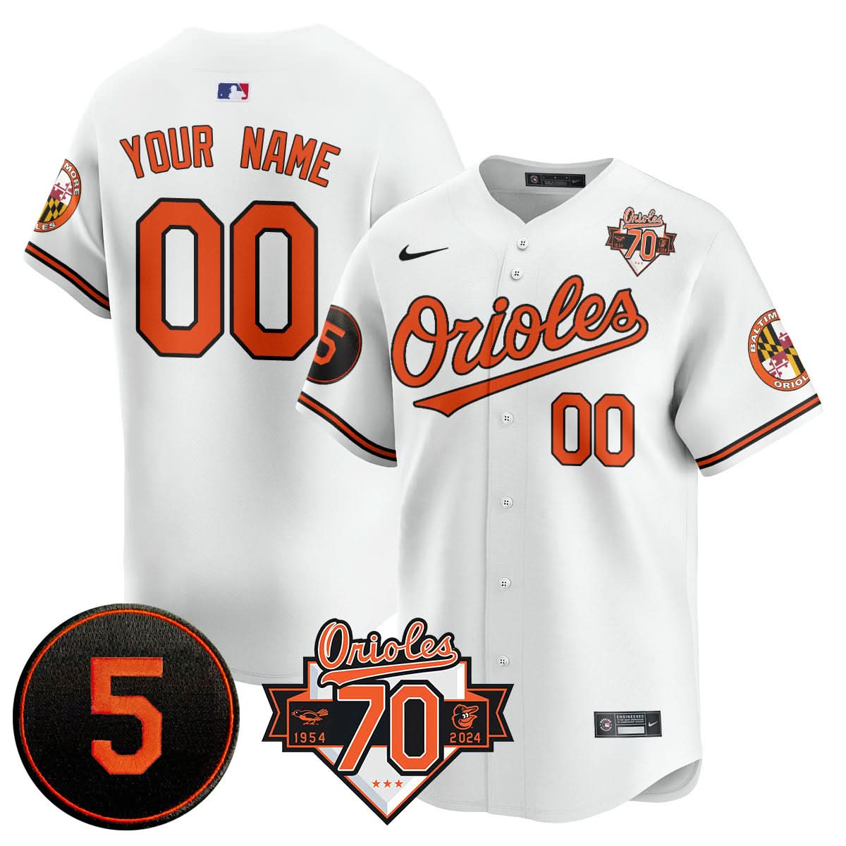 Custom BO 1954-2024 - The BO Jersey - Stitched