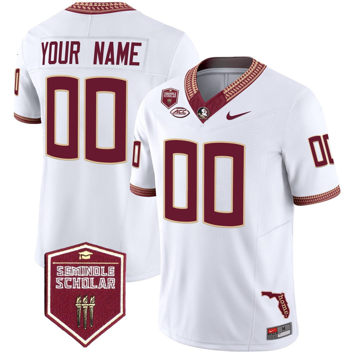 FSS 2025 Seminole Scholar Patch Vapor Limited Custom Jersey