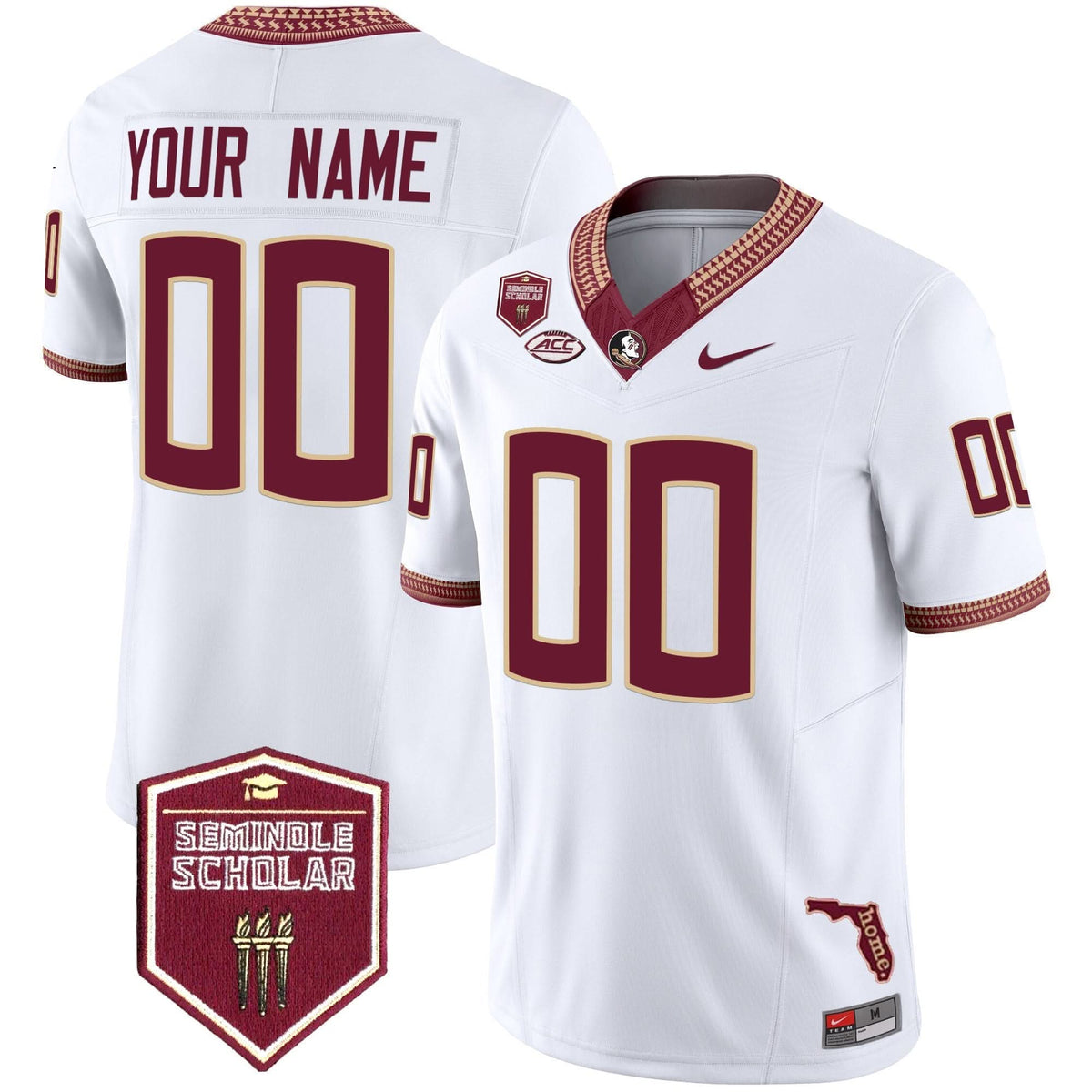 FSS 2024 Seminole Scholar Patch Vapor Limited Custom Jersey