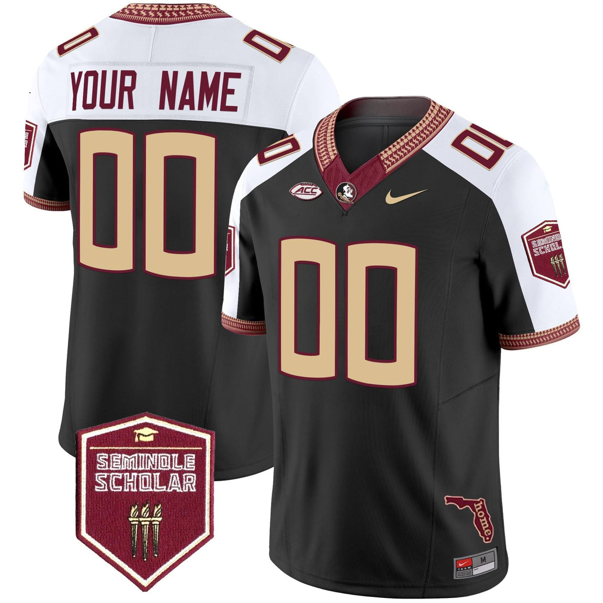 FSS 2024 Seminole Scholar Patch Vapor Limited Custom Jersey