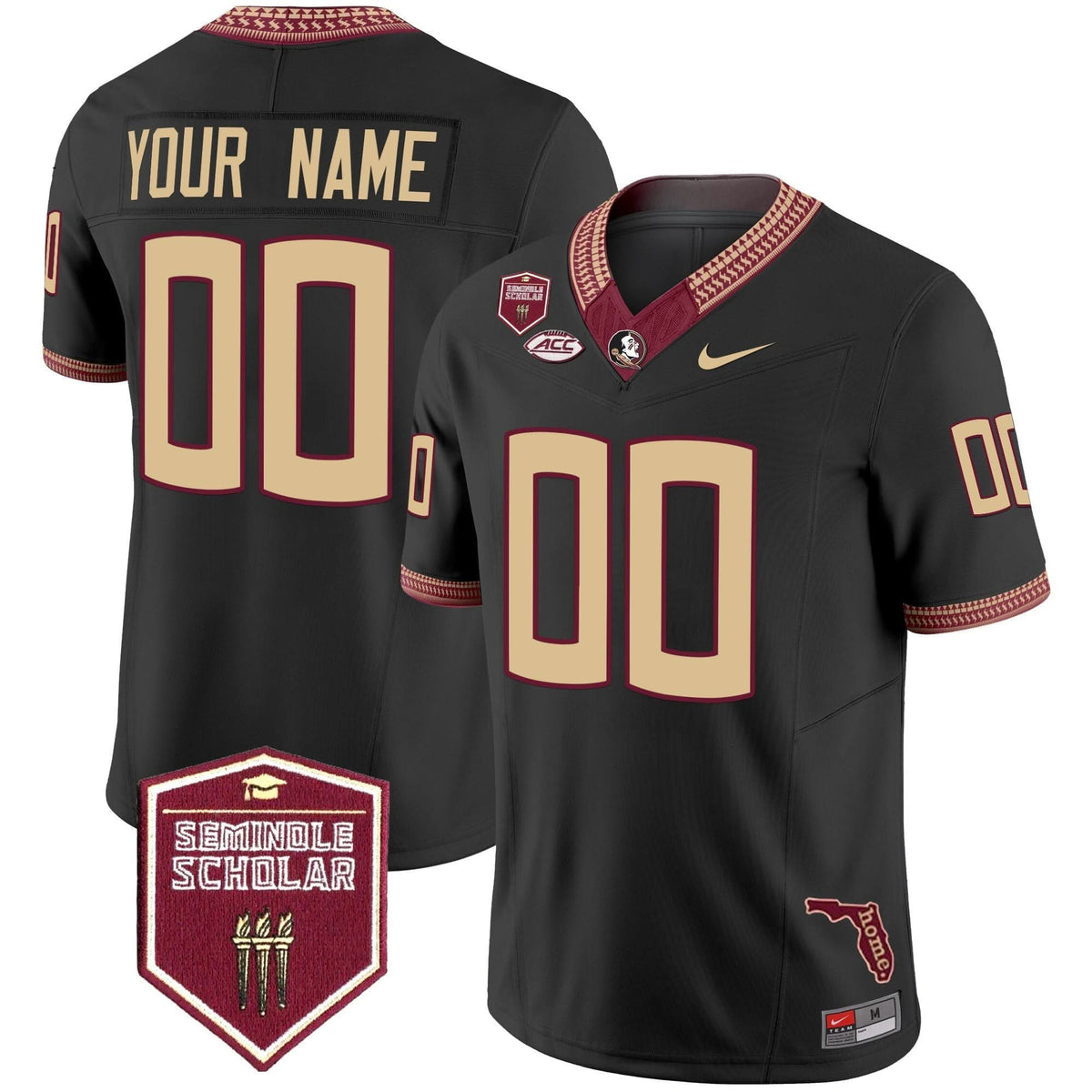 FSS 2024 Seminole Scholar Patch Vapor Limited Custom Jersey