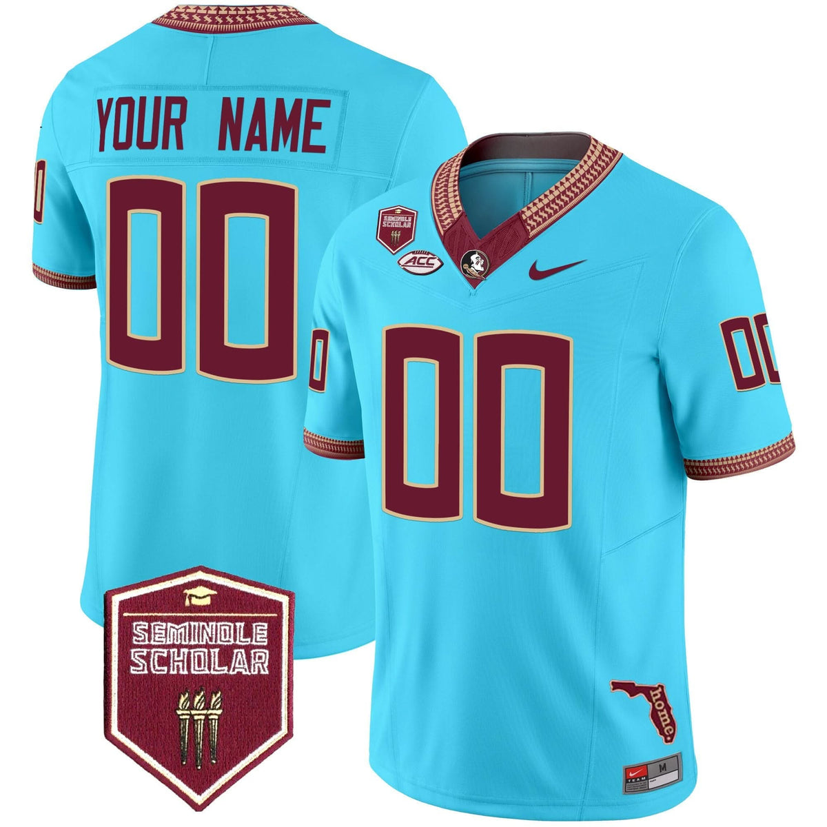 FSS 2024 Seminole Scholar Patch Vapor Limited Custom Jersey